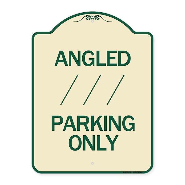 Signmission Angle Parking W/ Bidirectional Arrow 1 Heavy-Gauge Aluminum Sign, 24" x 18", TG-1824-24346 A-DES-TG-1824-24346 - main